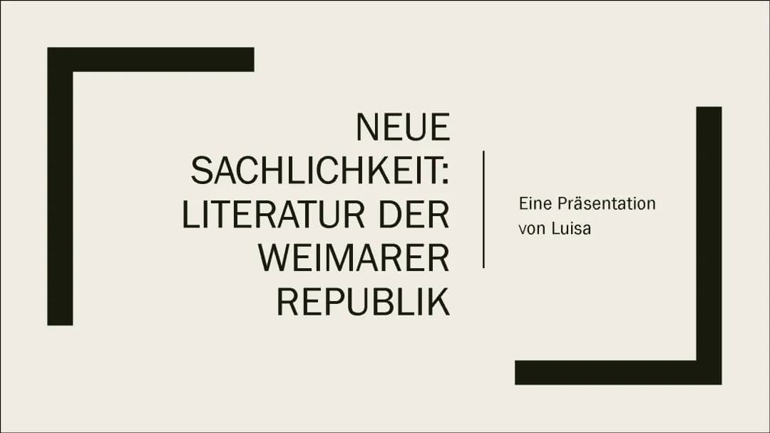 Zeitalter der Neuen Sachlichkeit 