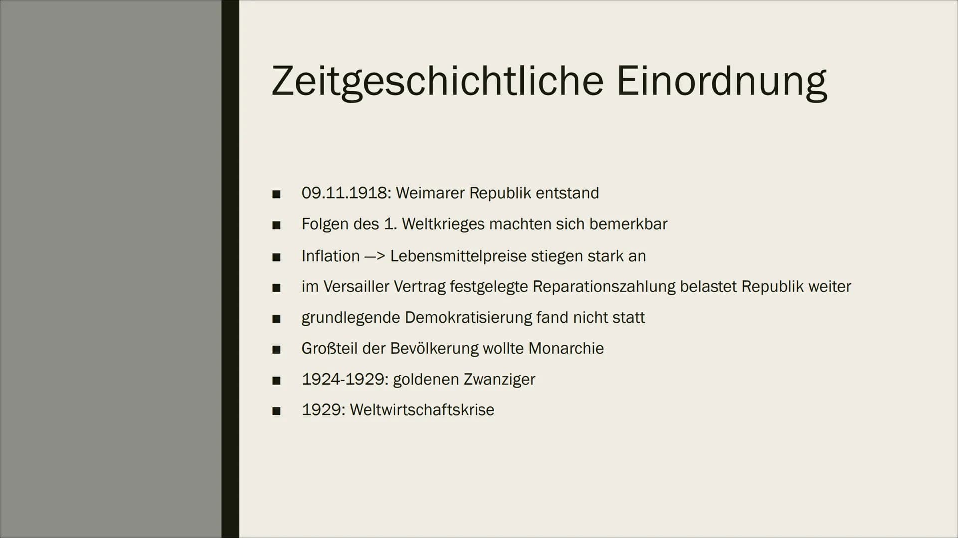 NEUE
SACHLICHKEIT:
LITERATUR DER
WEIMARER
REPUBLIK
Eine Präsentation
von Luisa Gliederung
■
■
1. Definition
2. zeitgeschichtliche Einordnung