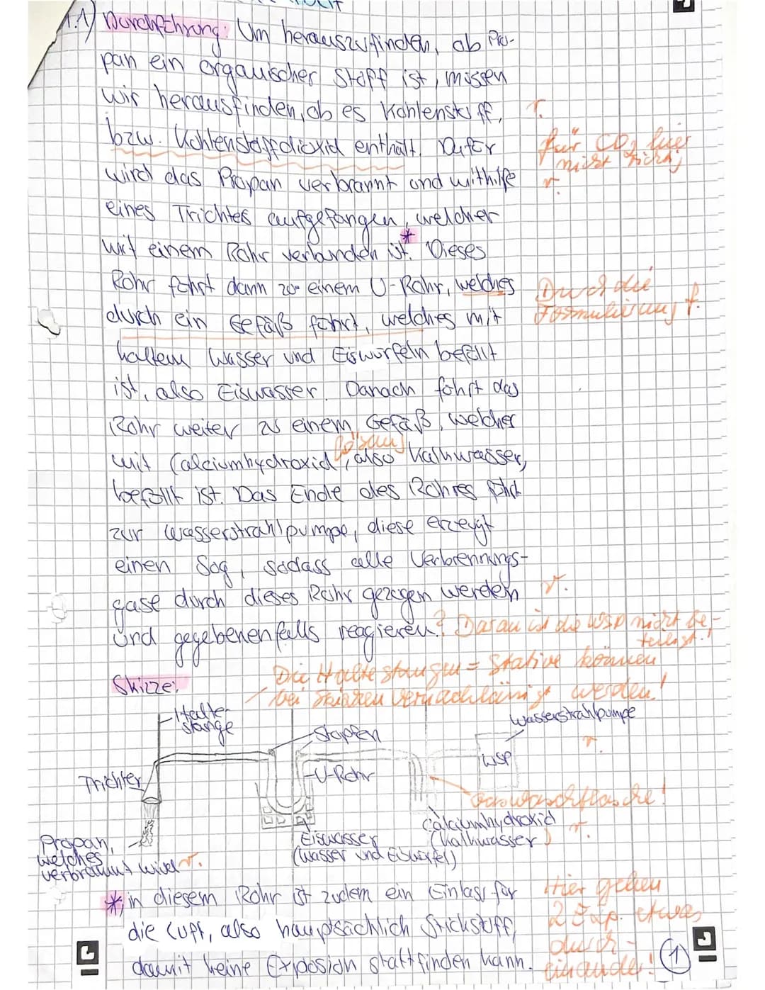 Aufgaben:
65/10 NB
6/6/1
Qualitativer Nachweis
Propan, ein Gas, das u. a. in Campingkochern vorkommt, soll darauf überprüft
werden, ob es zu