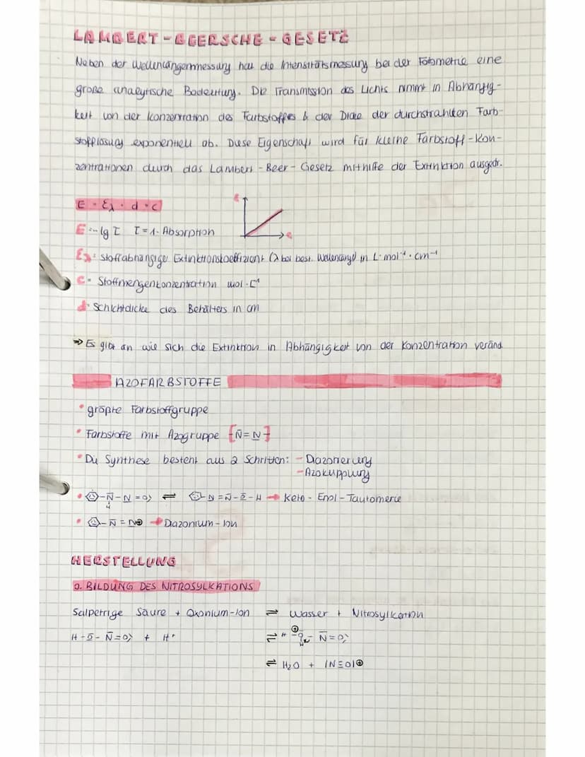FARBSTOFUE
•Ein Farbstoff ist eine Substanz, die elektromagnetische Wellen aus dem sicht
baren Wellenlängenbereich absorbiert & den Rest der