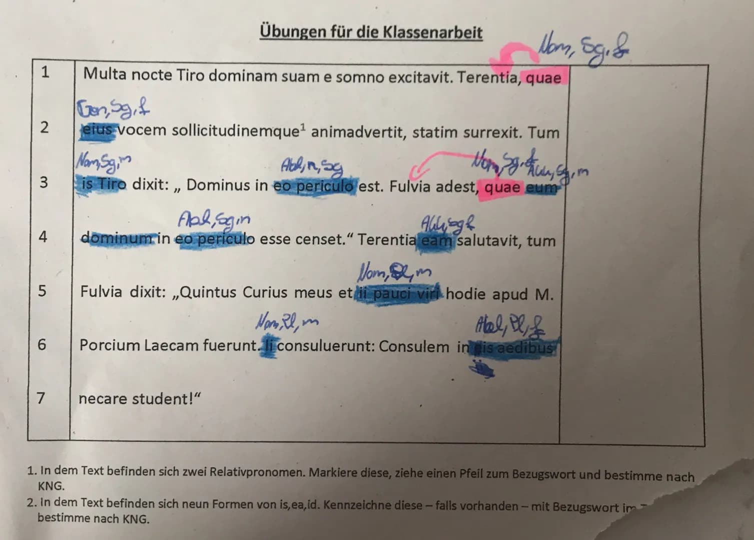 I. abersegung: 0 Fehle = sehr gut (+)
I. 2uoastal: 20,5/21 Pkt 1 sehr sut (+)
weatung 2:1
(vollars)
Sehr gut Singular
Plural
Nominativ
Genit