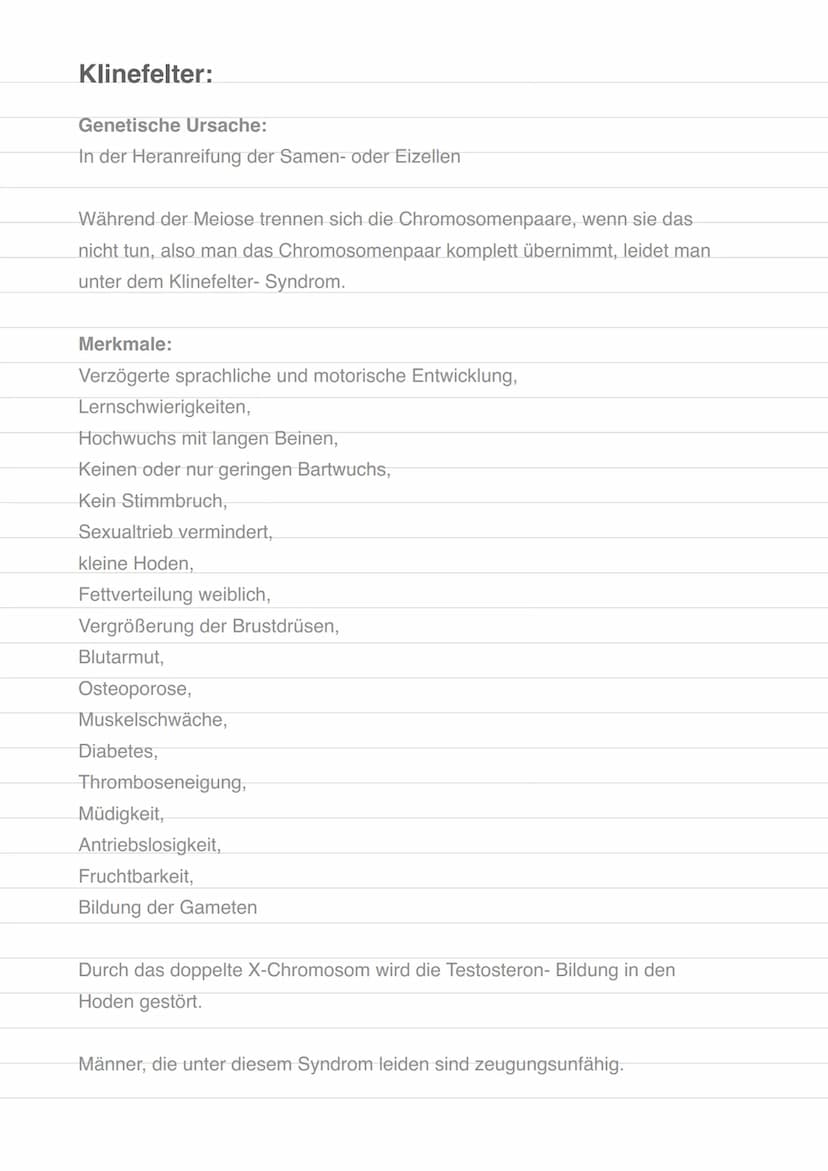 Poly-X (=Genommutation)
Poly-X ist eine Überkategorie von Erbkrankheiten, wie z.B. Trisomie X
und Triple X
Triple-X-Syndrom:
Genetische Ursa