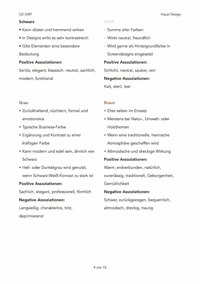 Q2 GMT
Farbanalyse
1. Der Farbkreis
2. Wirkung der einzelnen Farben
3. Auswahl und Einsatz der Farben
4. Farbkontraste
• Farbe-an-sich-Kontr