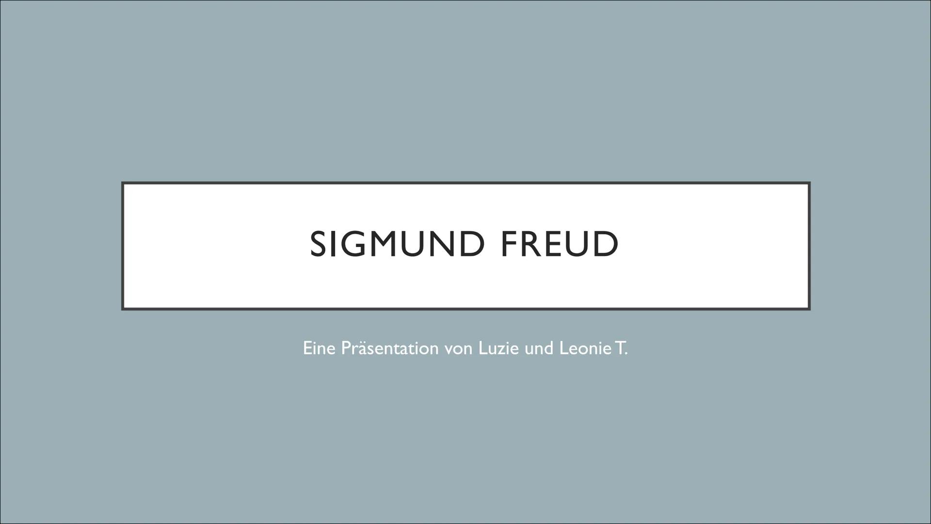 SIGMUND FREUD
Eine Präsentation von Luzie und Leonie T. 1) Kurzbiografie
a) Wer war Sigmund Freud?
b) Kindheit und Ausbildung
c) Akademische