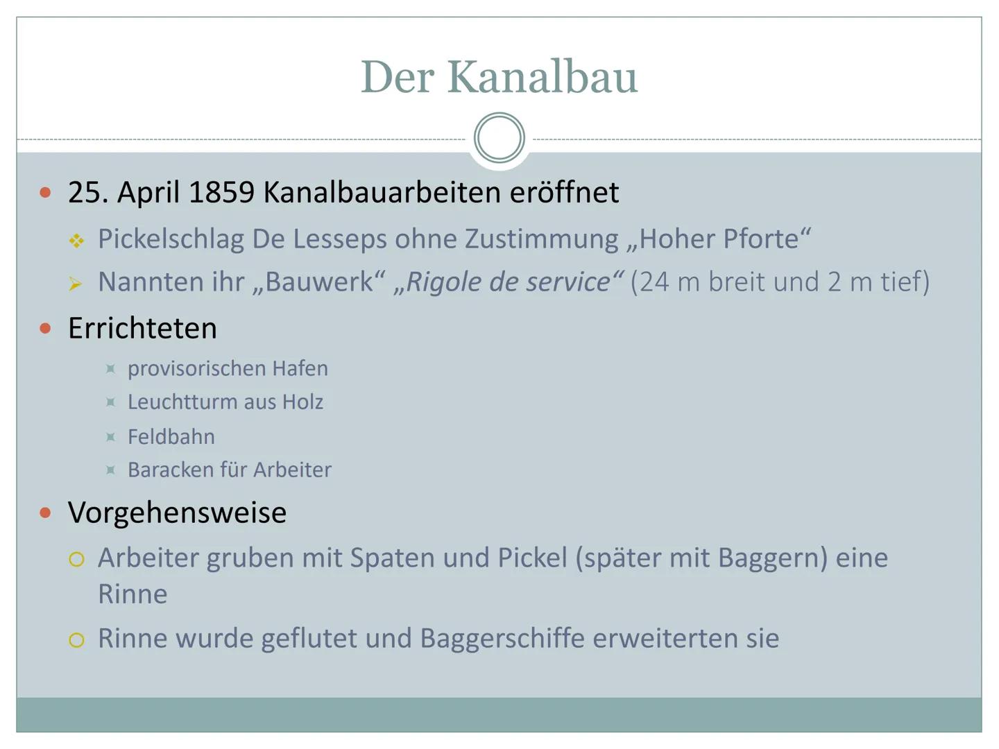 Der Suezkanal
Wie und warum prägt der Mensch Räume?
1. Allgemeine Informationen
Schifffahrtskanal zwischen Port Said und Port Taufiq (Ägypte