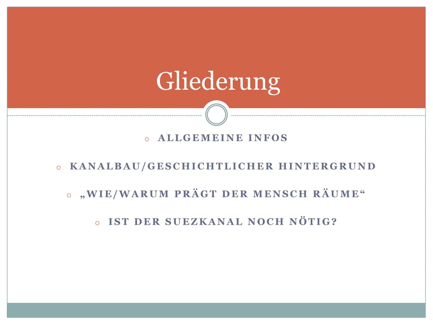 Der Suezkanal
Wie und warum prägt der Mensch Räume?
1. Allgemeine Informationen
Schifffahrtskanal zwischen Port Said und Port Taufiq (Ägypte