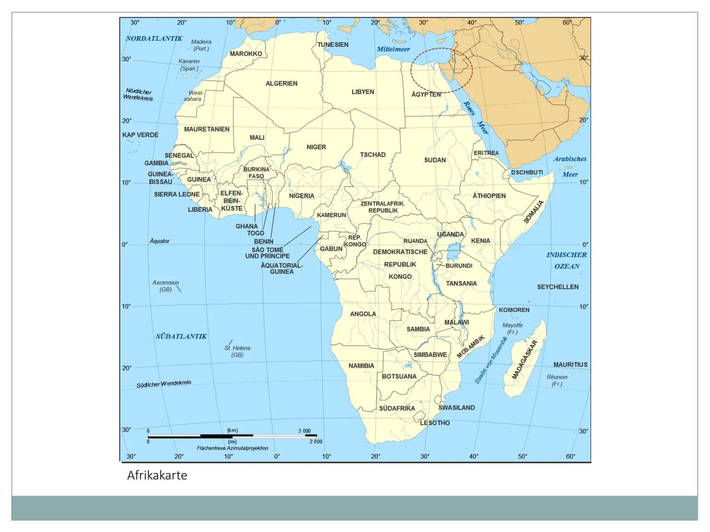 Der Suezkanal
Wie und warum prägt der Mensch Räume?
1. Allgemeine Informationen
Schifffahrtskanal zwischen Port Said und Port Taufiq (Ägypte