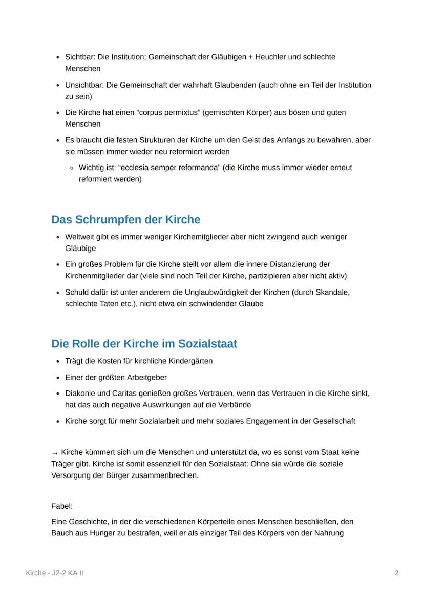 Kirche - J2-2 KA II
Über die Definition der Kirche, das Evangelium und die Relevanz der
Religion.
Braucht Glaube Kirche? - Unterschiedliche 