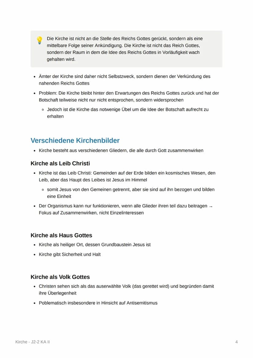 Kirche - J2-2 KA II
Über die Definition der Kirche, das Evangelium und die Relevanz der
Religion.
Braucht Glaube Kirche? - Unterschiedliche 