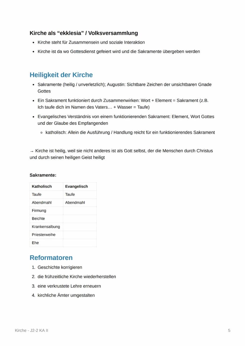 Kirche - J2-2 KA II
Über die Definition der Kirche, das Evangelium und die Relevanz der
Religion.
Braucht Glaube Kirche? - Unterschiedliche 
