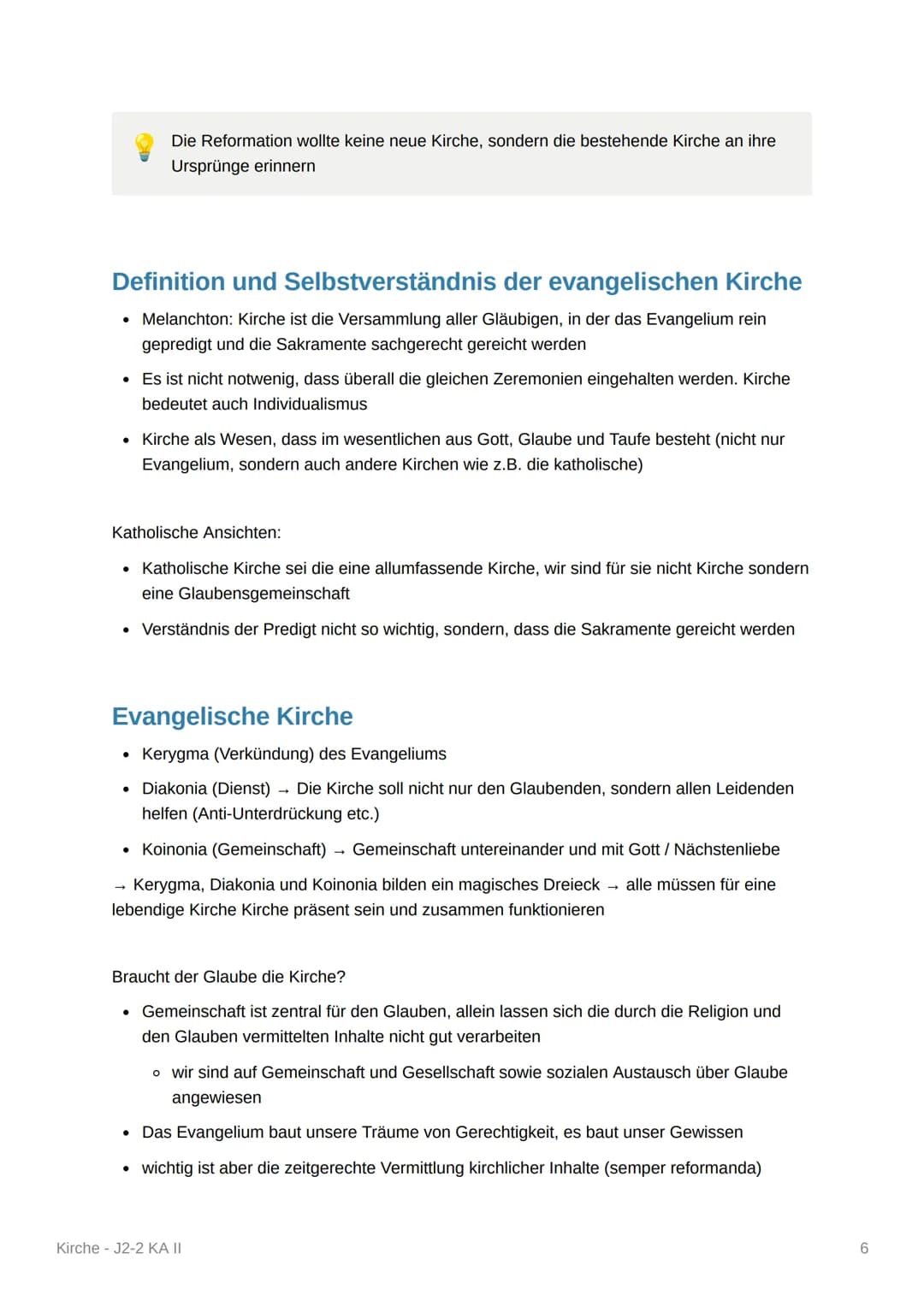 Kirche - J2-2 KA II
Über die Definition der Kirche, das Evangelium und die Relevanz der
Religion.
Braucht Glaube Kirche? - Unterschiedliche 