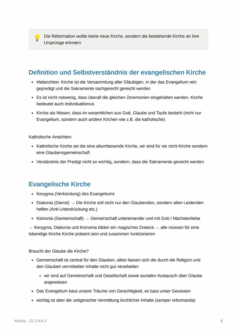 Kirche - J2-2 KA II
Über die Definition der Kirche, das Evangelium und die Relevanz der
Religion.
Braucht Glaube Kirche? - Unterschiedliche 