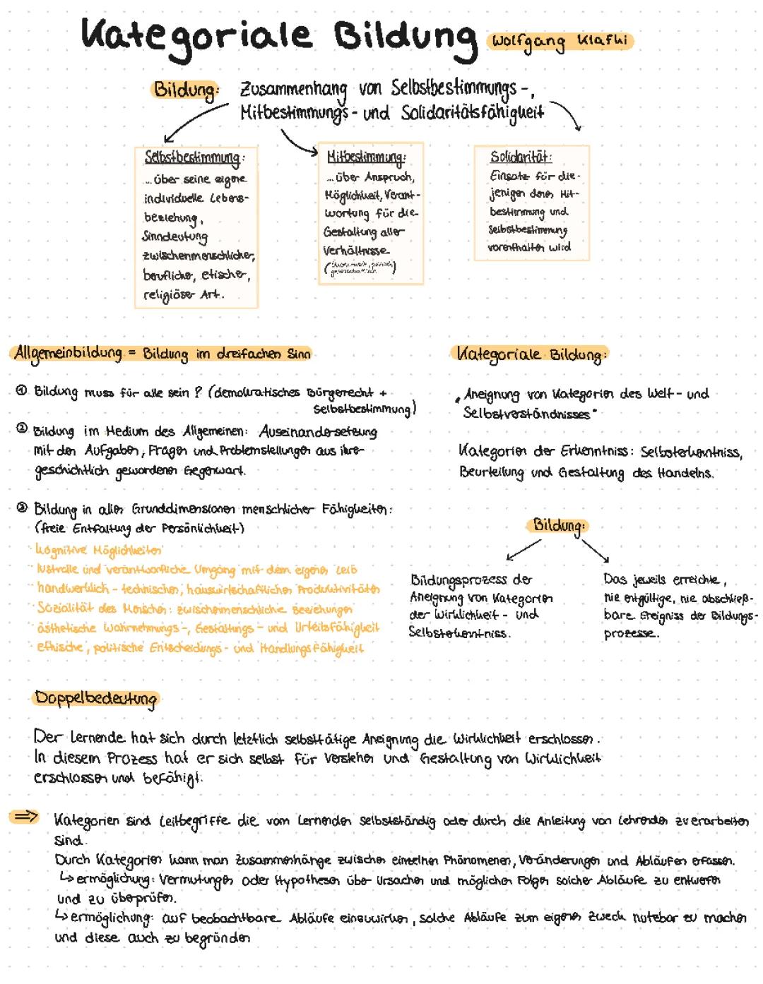 Kategoriale Bildung Klafki einfach erklärt - Deine Einführung in Klafkis Bildungstheorie