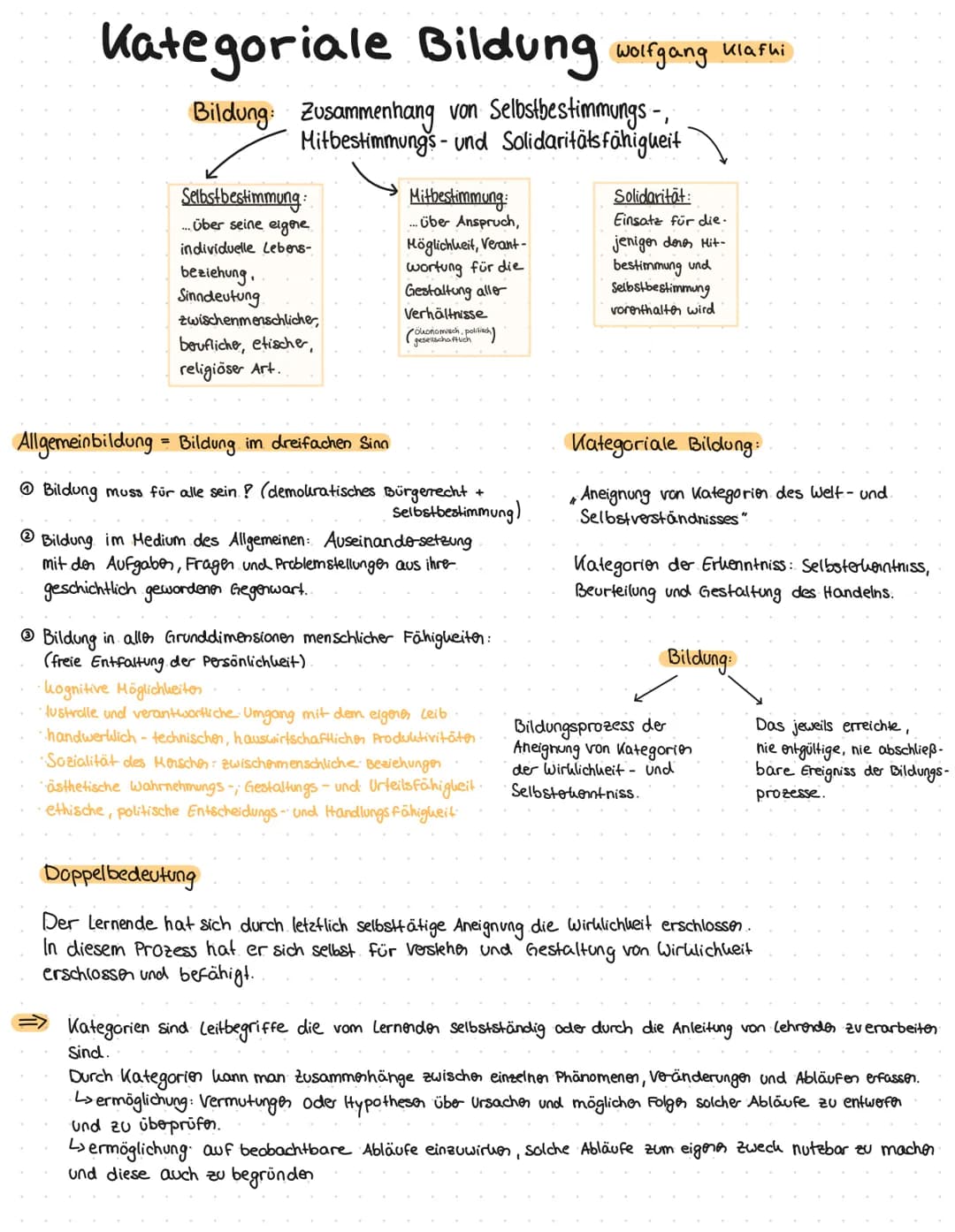 Kategoriale Bildung Wolfgang Klafhi
Bildung: Zusammenhang von Selbstbestimmungs-,
Mitbestimmungs- und Solidaritätsfähigkeit
2
Selbstbestimmu