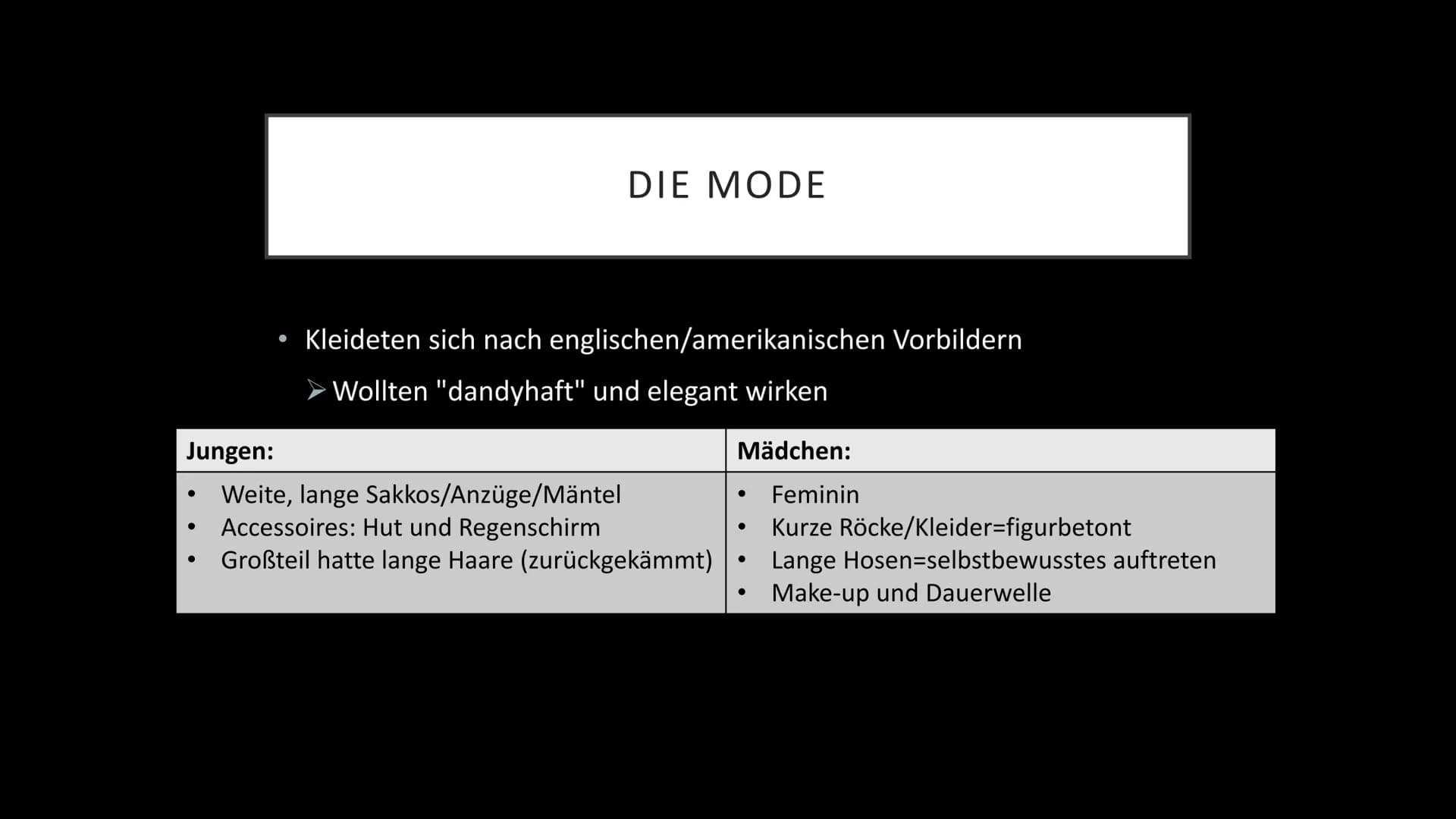 DIE SWING-JUGEND
Referat von Hannah Steinhauer und Chiara Blum Treffpunkte und Lebensstil
• Cliquenbildung
●
●
●
Sprachliche Eigenheiten
Die