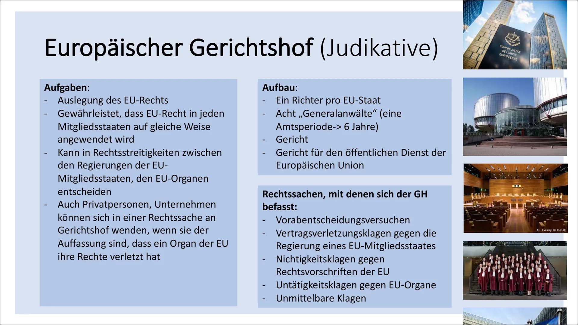 politische Institutionen
der EU Gliederung
• Europäisches Parlament
●
• Europäischer Rat
●
• Rat der Europäischen Union
Europäischer Gericht
