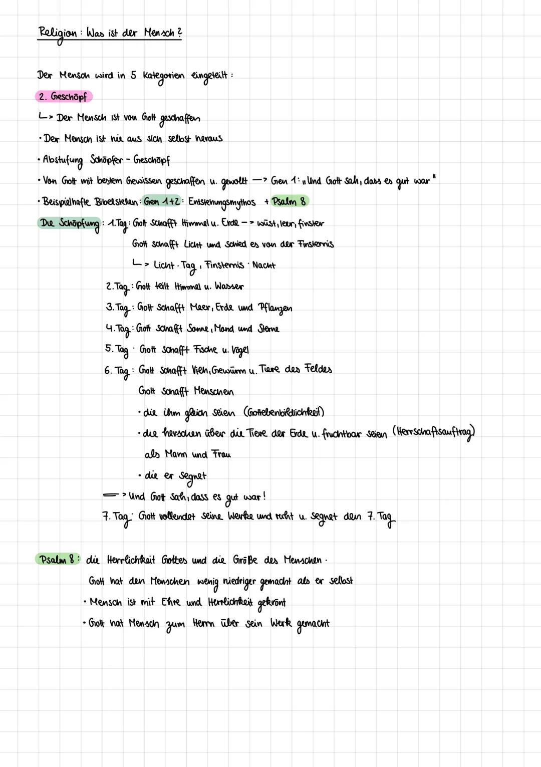 : Was ist der Mensch ?
Religion:
Der Mensch wird in 5 Kategorien eingeteilt:
1. Sunder:
L> der Mensch ist fehlerhaft, begrenzt, Schwach und 