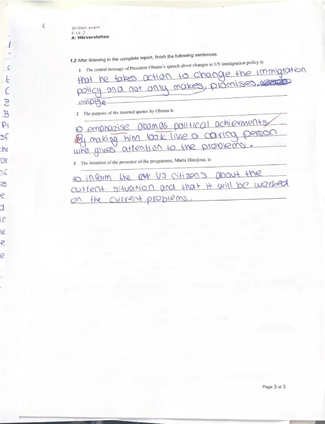 Written exam
E-Lk-2
A: Hörverstehen
Part A: Listening (04:25 min)
1. You are going to hear an extract from the radio programme 'Latino USA' 