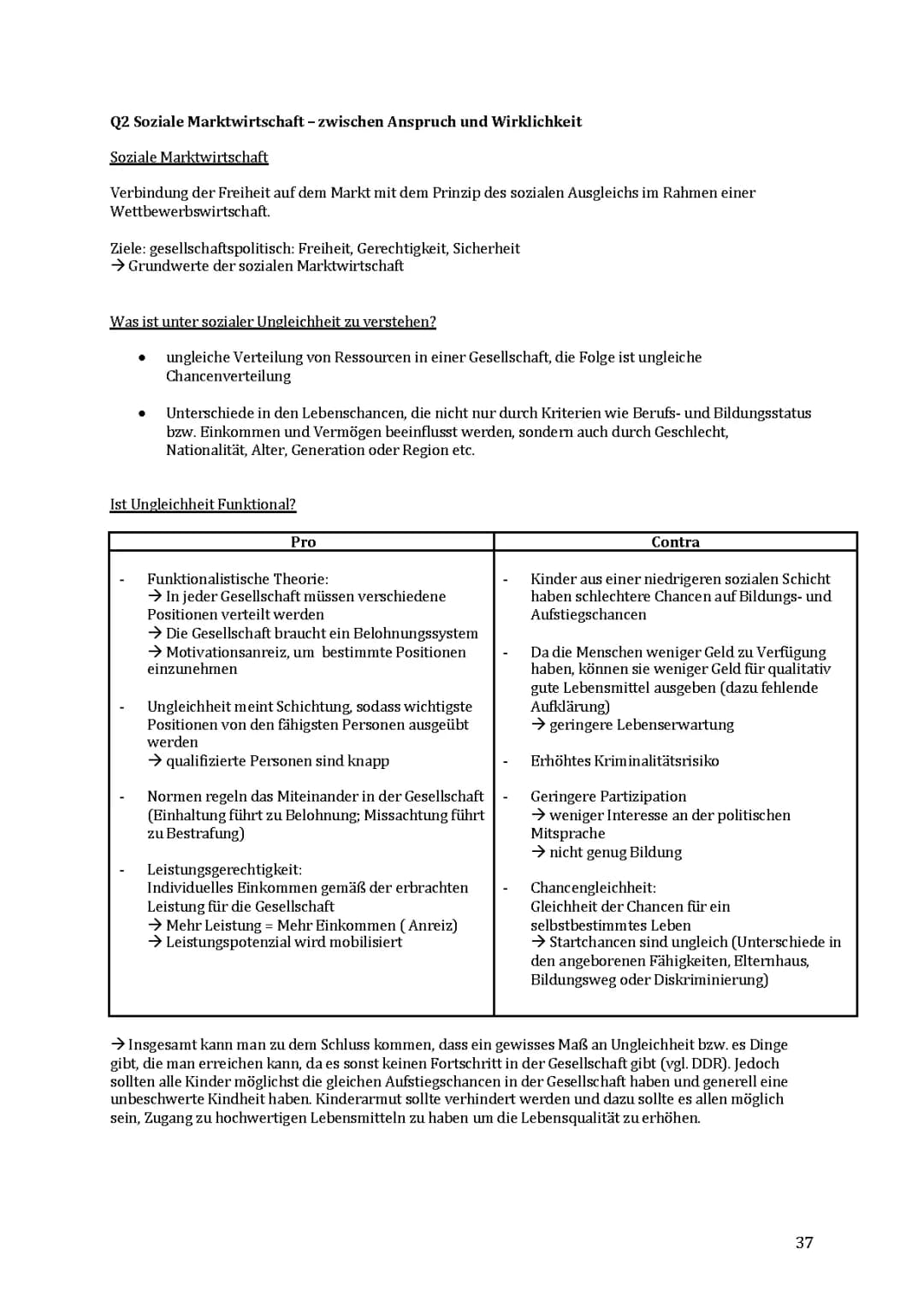 Soziale Marktwirtschaft - zwischen Anspruch und Wirklichkeit 