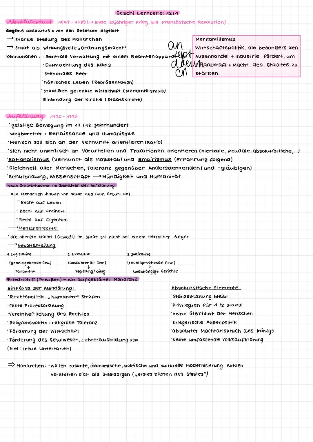 Geschi Lernzettel 12/1

Absolutismus 1648-1789 (Ende 30jähriger krieg bis französische Revolution)

Regibus absolutus von den Gesetzen losge
