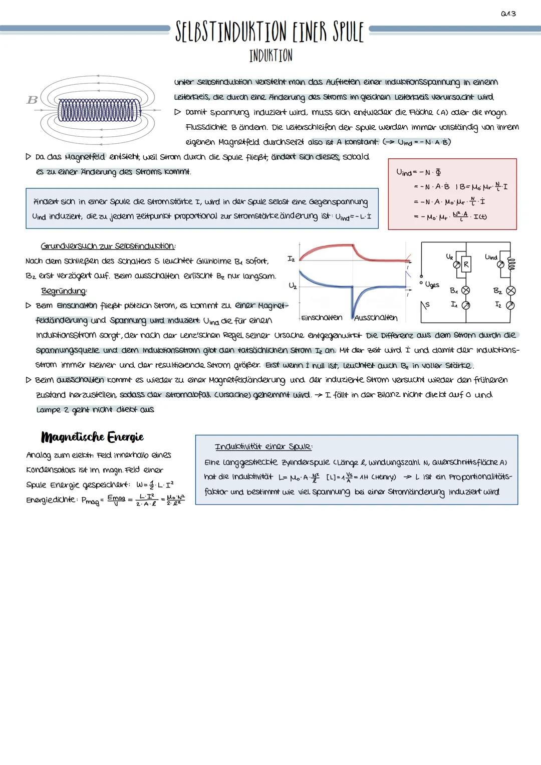 # DER MAGNETISCHE FLUSS
## INDUKTION

In einer Leiterschleife der Querschnittsfläche A, die sich in einem homogenen Magnetfeld der Flussdich