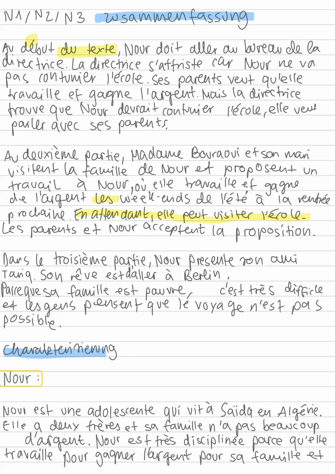 LERNZETTEL
Le résumé:
WICHTIGES:
Präsens
3. Persón
.
•neutral
• einfacher Stil
• eigene worte
•Burz
l'introduction:
Le texte, extrait de liv