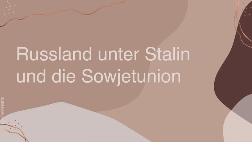 DESMANIA.C
66
,,Schluss mit der
Wer mehr
Gleichmacherei.
arbeitet, soll auch besser leben." SLIDESMANIA.CO
Russland unter Stalin
und die Sow