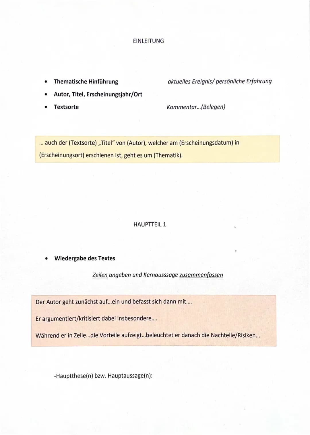 Analyse von Sachtexten