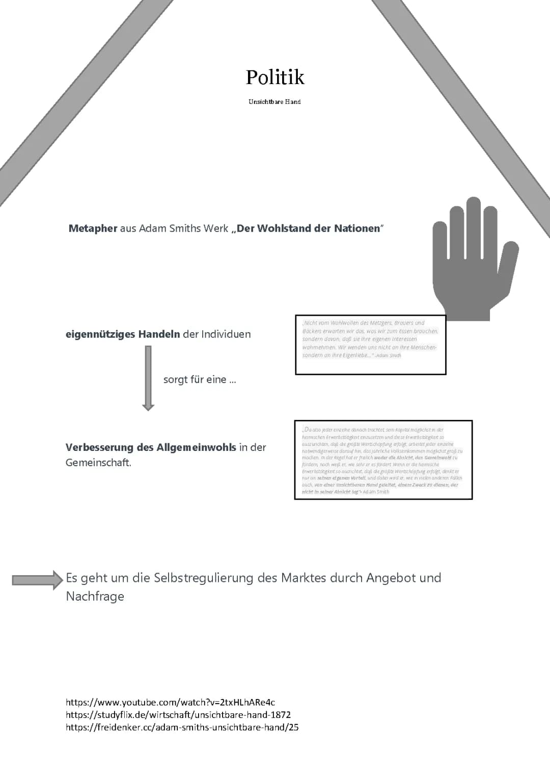 Adam Smith und die unsichtbare Hand - einfach erklärt