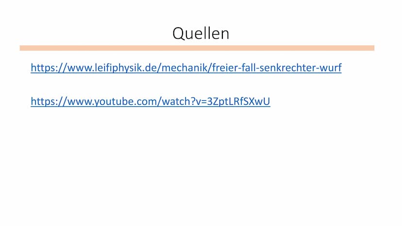 Senkrechter Wurf
Physik / Klasse 10 Wurf nach oben
Der Körper hat eine Anfangsgeschwindigkeit V
Gleichmäßig beschleunigte Bewegung: V=s/t ge