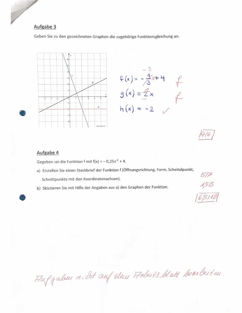 Mathe GK EF/1. Hj.
1. Klausur
Teil 1 (hilfsmittelfreier Teil)
werden kann.
Aufgabe 1
Entscheiden Sie, ob es sich bei den angegebenen Graphen
