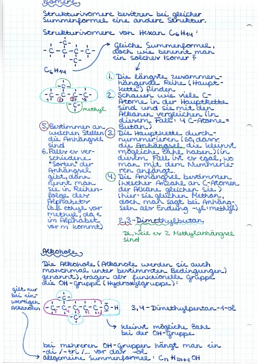 CHEMIE - LERNZETTEL FÜR DIE KLAUSUR
Homologe Reine der Alkane!
Methan CH4
C₂H6
C3H8
Ethan
Propan
Butan
Pentan
Hexan
Heptan
Octan
Nonan
Culo
