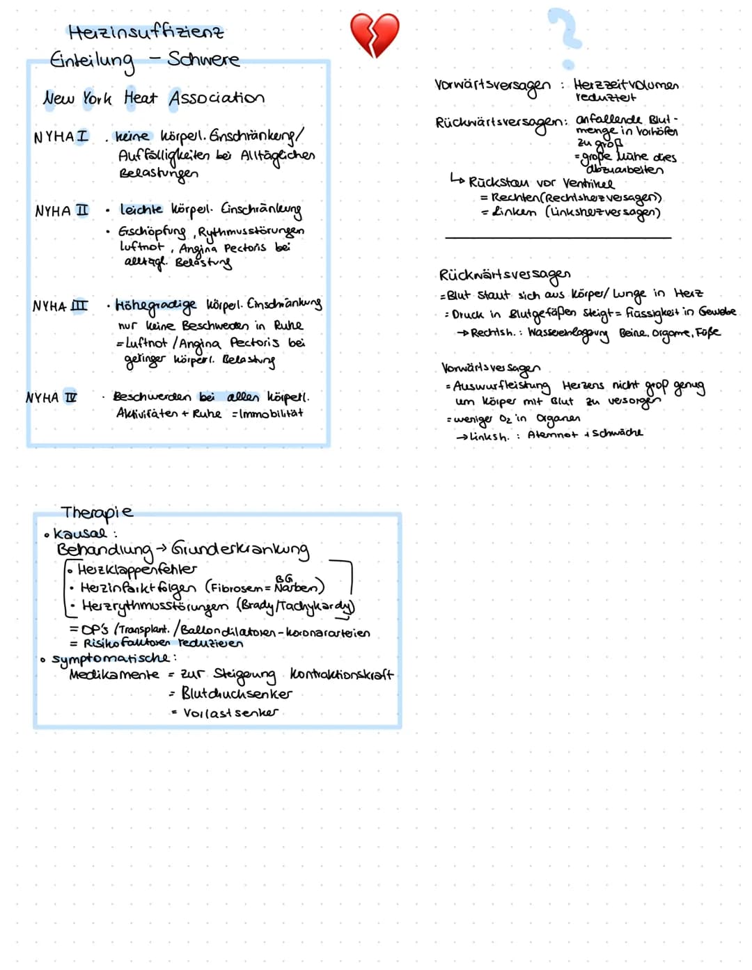 =
Herzinsuffizienz
krankhafte Unfähigkeit Herzens
Unvermögen Herzens, das aus den venen anströmende Blut
Vollständig in das Arterien system 