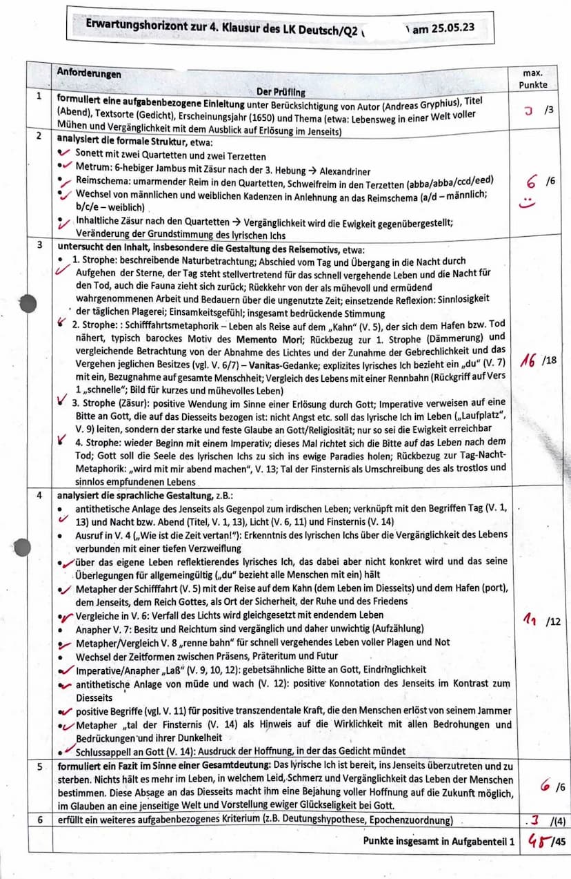 4. Klausur Q1 LK Deutsch
Thema: Lyrische Texte zu einem Themenbereich aus unterschiedlichen historischen Kontexten -
,,unterwegs sein" - Lyr