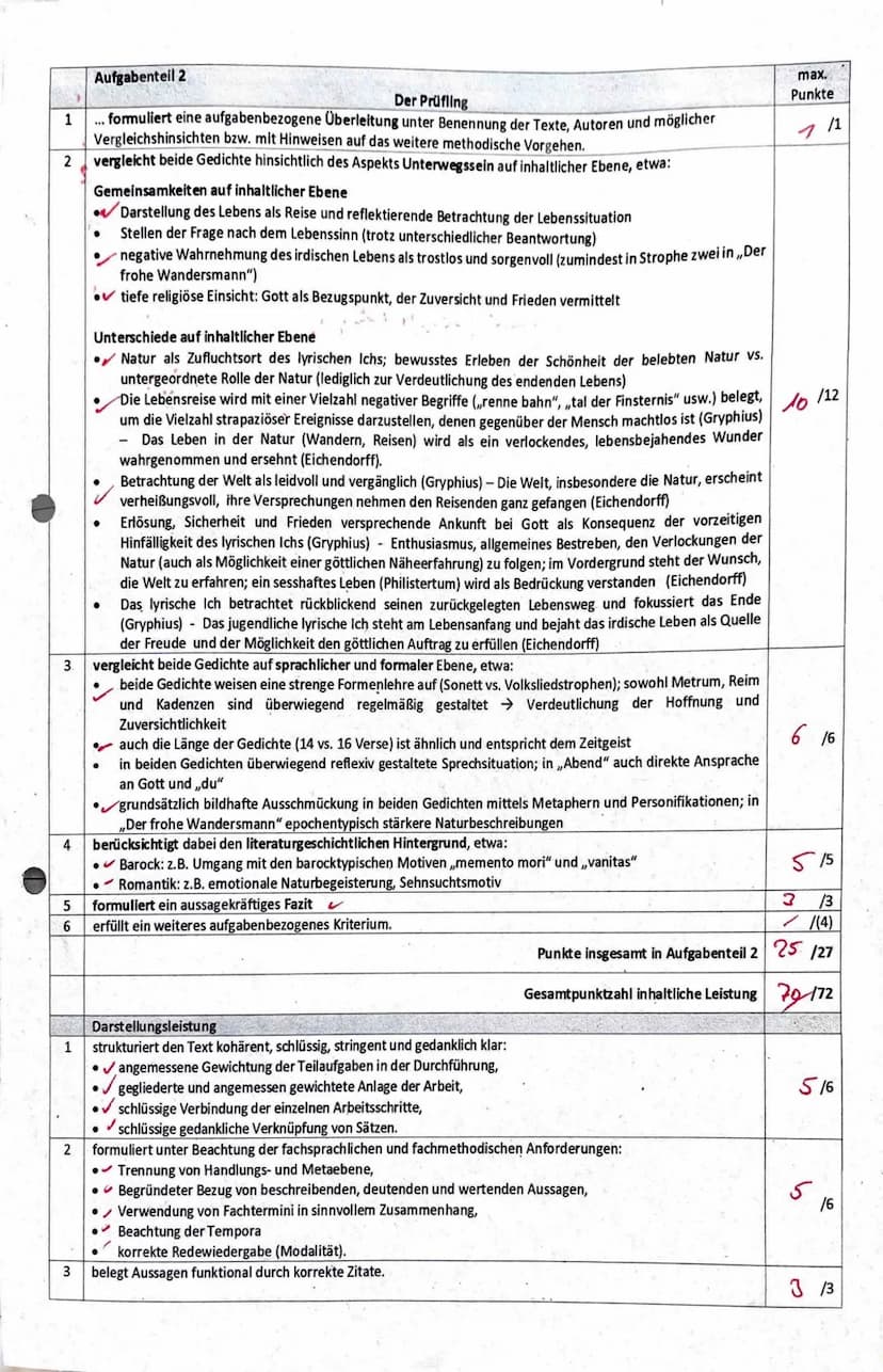 4. Klausur Q1 LK Deutsch
Thema: Lyrische Texte zu einem Themenbereich aus unterschiedlichen historischen Kontexten -
,,unterwegs sein" - Lyr