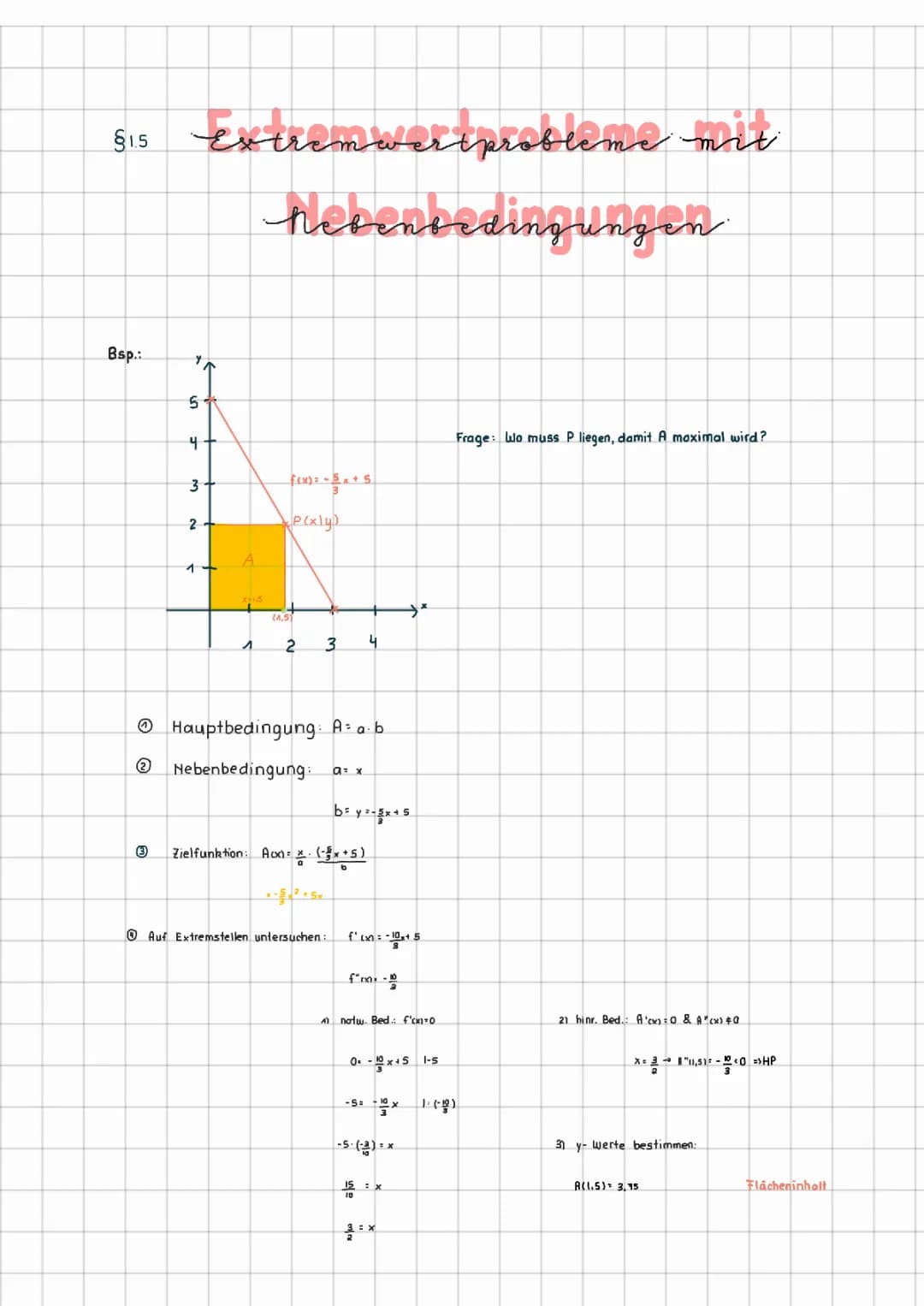 Extremwertaufgaben und -probleme: Übungen und Lösungen für Klasse 9 und 11 als PDF