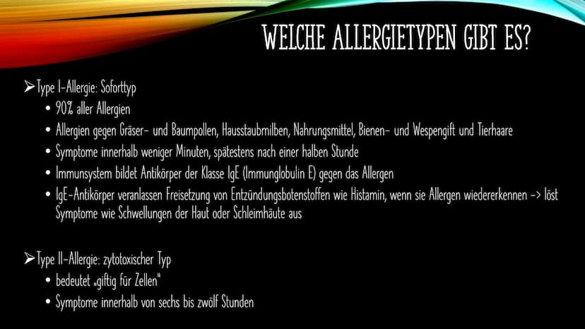 ALLERGIEN
Was ist eine Allergie?
Was passiert bei einer Allergie im Körper?
Welche Allergietypen gibt es?
Wie stelle ich eine Allergie fest?