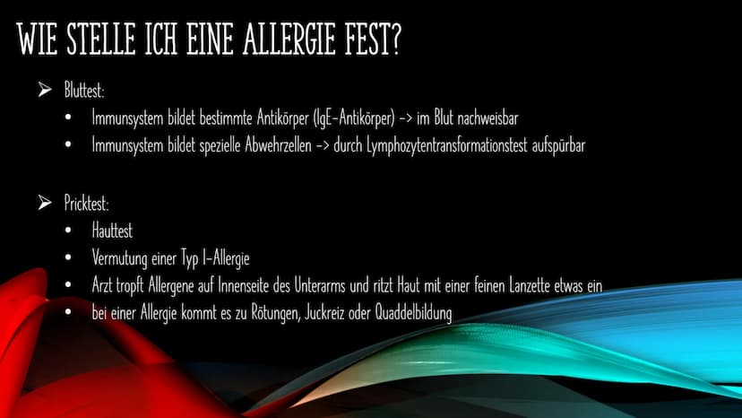 ALLERGIEN
Was ist eine Allergie?
Was passiert bei einer Allergie im Körper?
Welche Allergietypen gibt es?
Wie stelle ich eine Allergie fest?