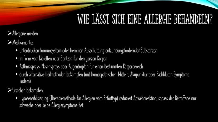ALLERGIEN
Was ist eine Allergie?
Was passiert bei einer Allergie im Körper?
Welche Allergietypen gibt es?
Wie stelle ich eine Allergie fest?
