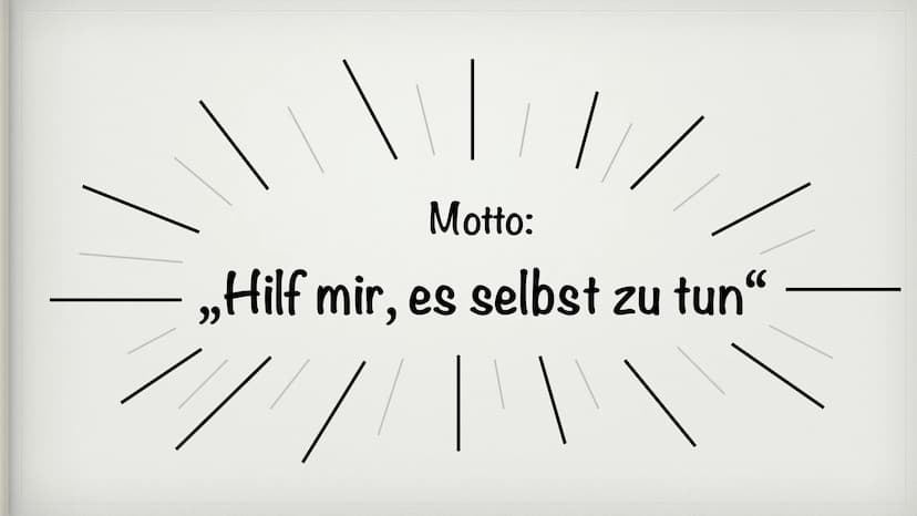 MARIA
MONTESSORI
von
Jenny und Lara ●
●
●
●
●
●
●
●
●
●
●
●
Motto
Biographie
Grundannahmen
Montessori Pädagogik
Voraussetzung des Kindes
Sen