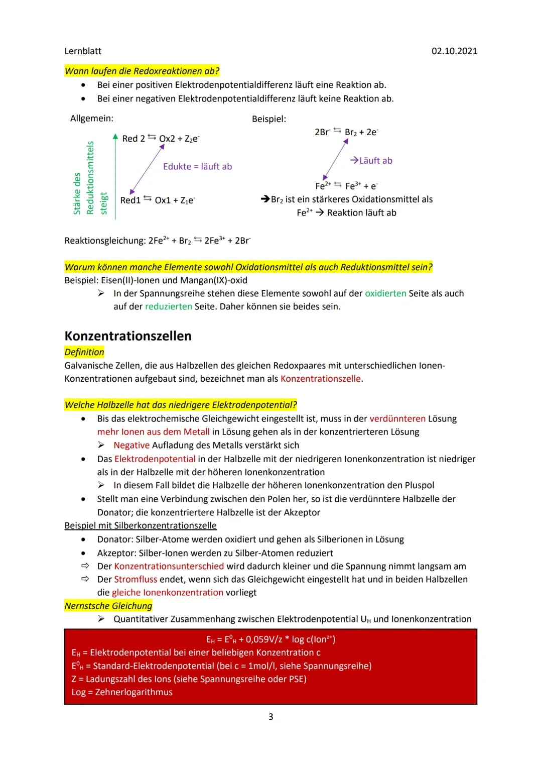 Lernblatt
Galvanisches Element
Anode
(Oxidation)
Zn²+
Zn²
Zn²+
e e
ee
ee
e e
e e
Zn²+
Zn2+
Zn²+
ZnSO-Lösung
Salzbrücke
Zelldiagramm
Cu²4
e
C