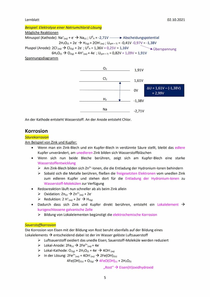 Lernblatt
Galvanisches Element
Anode
(Oxidation)
Zn²+
Zn²
Zn²+
e e
ee
ee
e e
e e
Zn²+
Zn2+
Zn²+
ZnSO-Lösung
Salzbrücke
Zelldiagramm
Cu²4
e
C