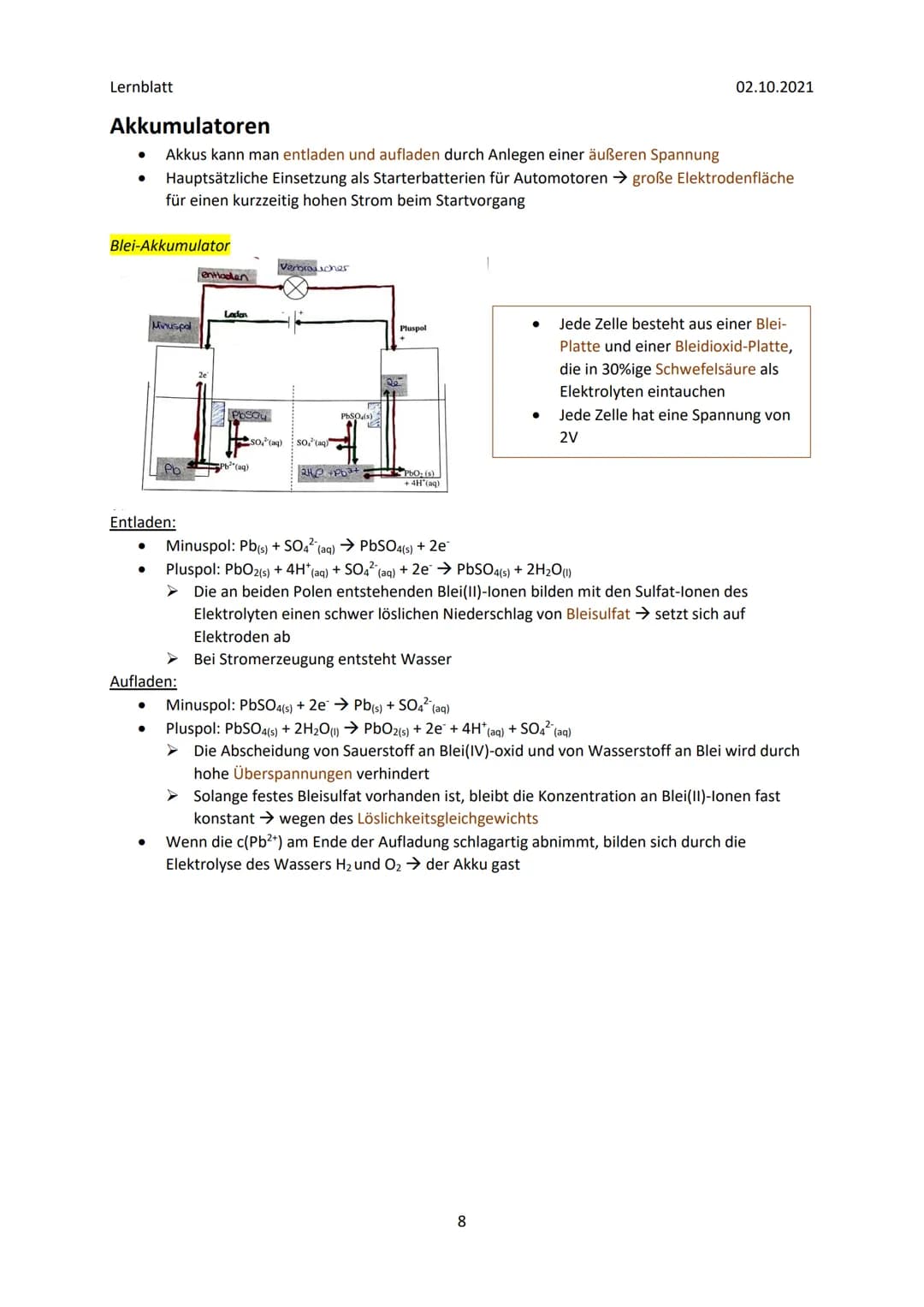 Lernblatt
Galvanisches Element
Anode
(Oxidation)
Zn²+
Zn²
Zn²+
e e
ee
ee
e e
e e
Zn²+
Zn2+
Zn²+
ZnSO-Lösung
Salzbrücke
Zelldiagramm
Cu²4
e
C