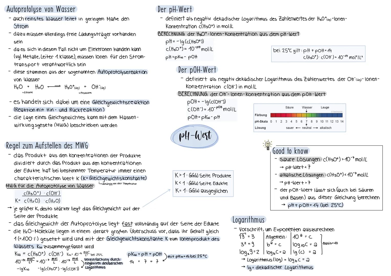 Neutralisation & Salzbildung
1. Bei der Neutralisation heben sich die
Laugenwirkung und Säurewirkung auf und
es entsteht ein Salz.
2. Bei de