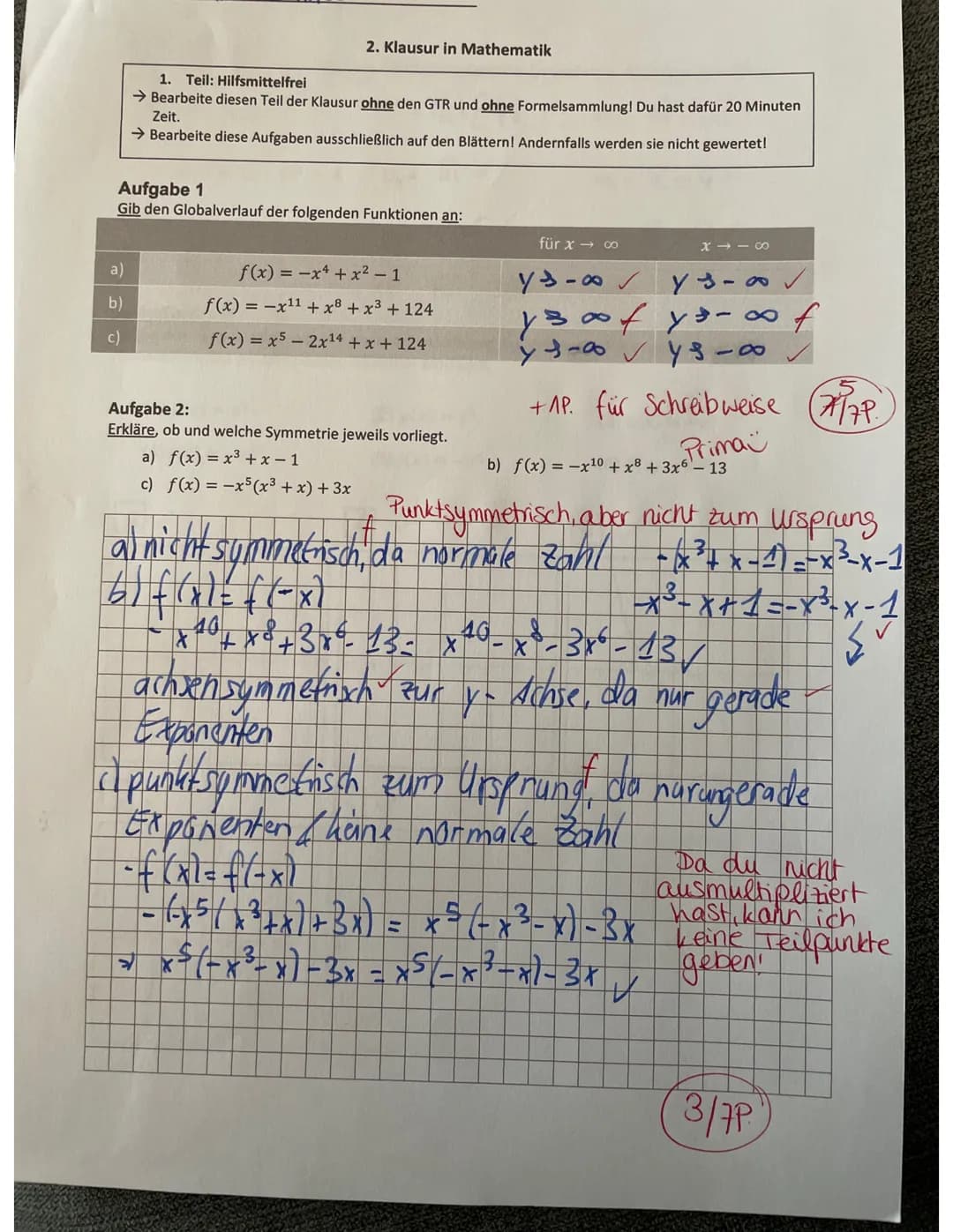 Aufgabe 3
Gib für folgende Funktionen den Definitionsbereich D, und den Wertebereich W₁ an.
\ {1} f
a) f(x)==-₁
b) g(x) = (x - 1)² + 4
c) h(