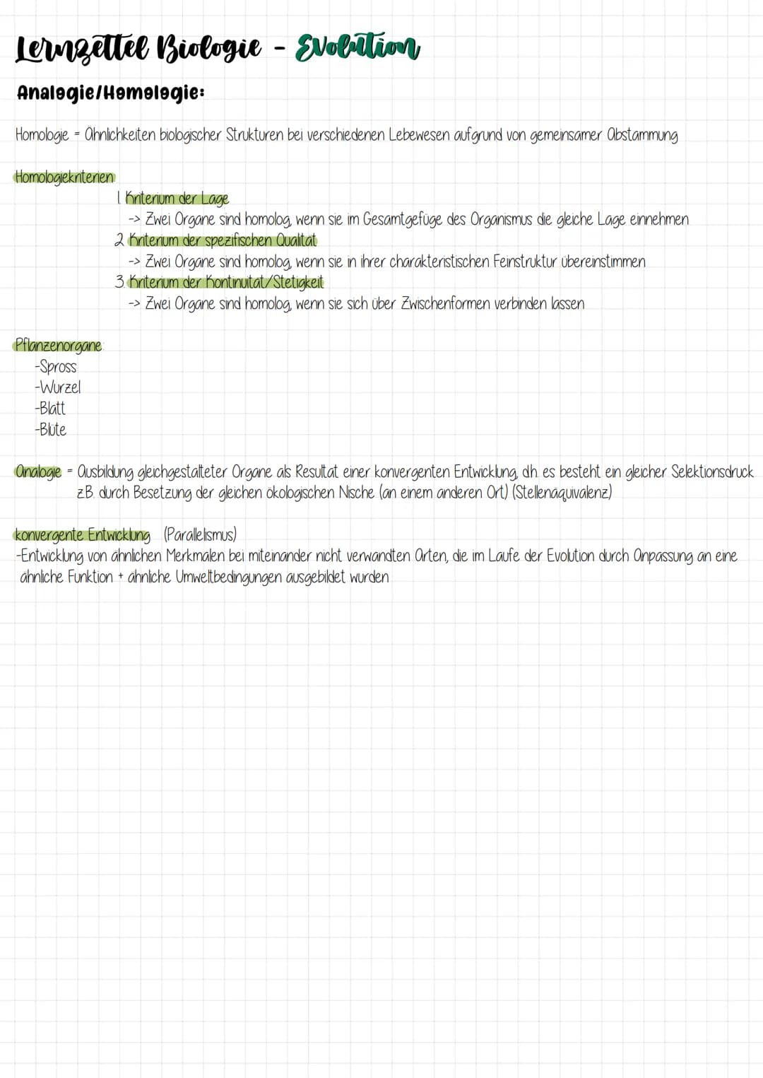 Biologie Lernzettel zum Thema:
Evolution Lernzettel Biologie - Evolution
Evolutionstheorien:
-Carl von Linné (1707-1778)
-> Ortenkonstanz
->