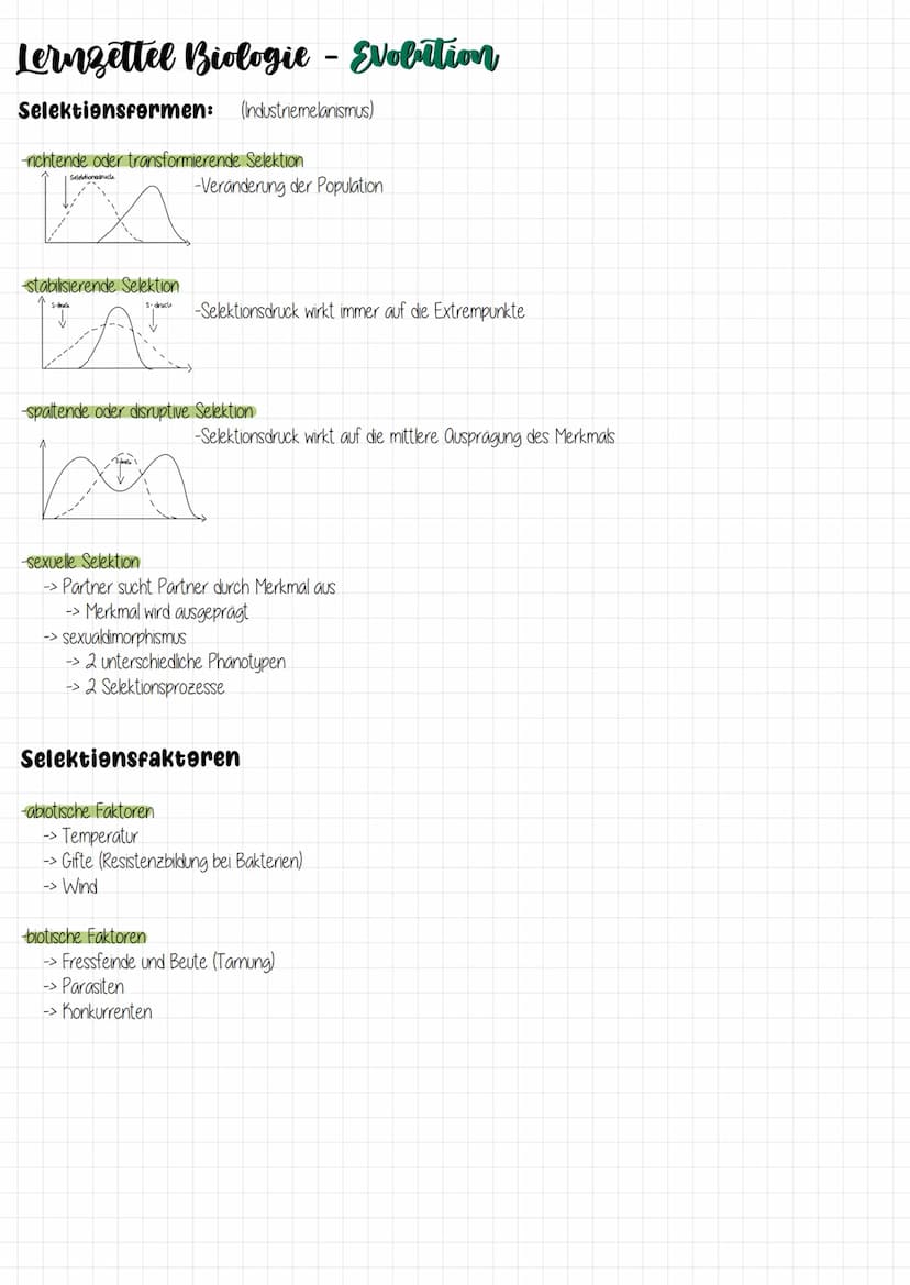 Biologie Lernzettel zum Thema:
Evolution Lernzettel Biologie - Evolution
Evolutionstheorien:
-Carl von Linné (1707-1778)
-> Ortenkonstanz
->