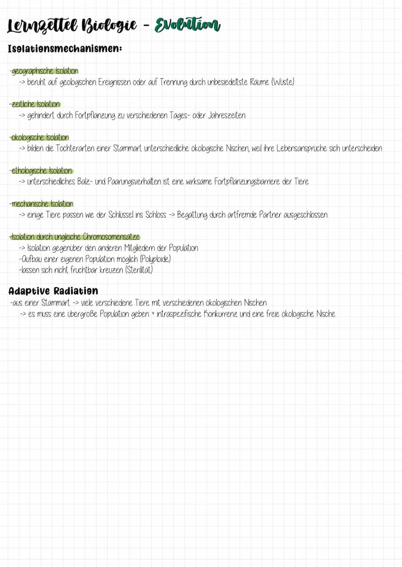 Biologie Lernzettel zum Thema:
Evolution Lernzettel Biologie - Evolution
Evolutionstheorien:
-Carl von Linné (1707-1778)
-> Ortenkonstanz
->