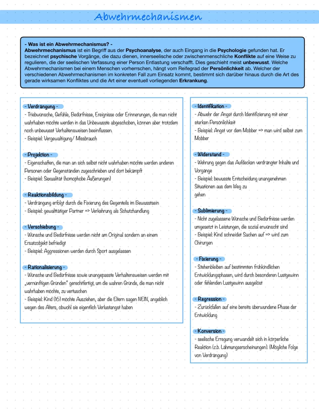 DIE PSYCHOANALYTISCHE THEORIE
Psychoanalyse:
Definition -> Theorie und Methode der Tiefenpsychologie zur Erklärung des seelischen Geschehens