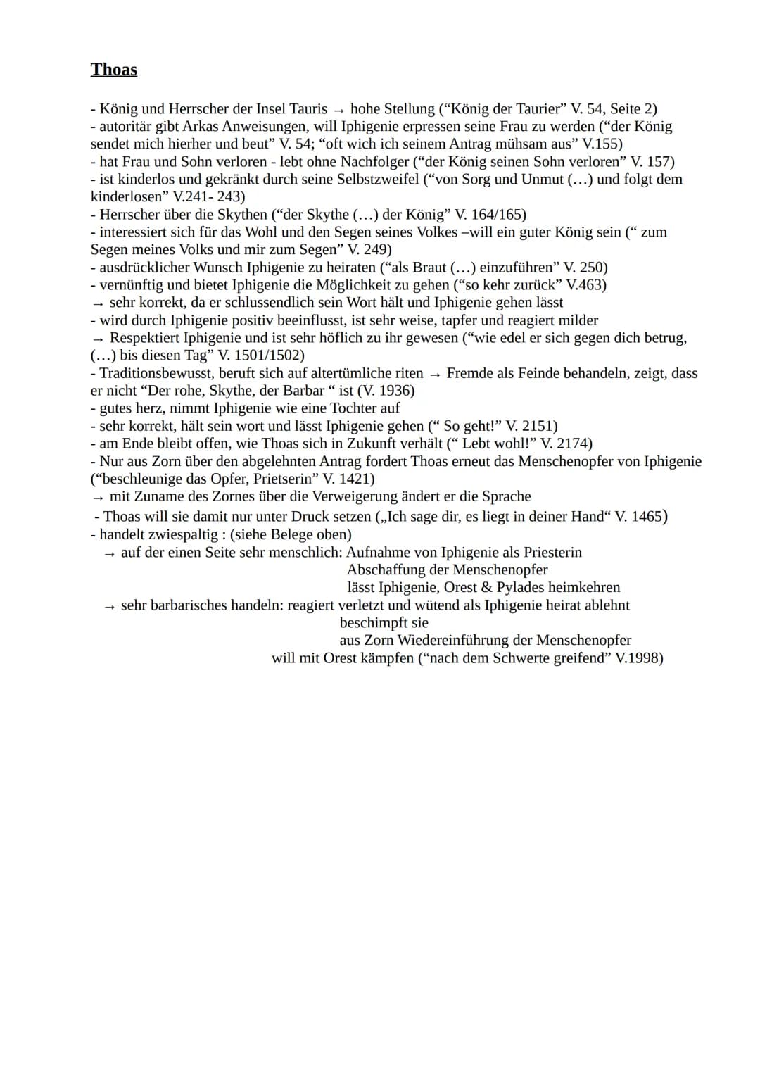 Iphigenie auf Tauris
Figurencharakteristik zu Iphigenie, Thoas, Orest, Pylades und Arkas
Iphigenie
- emotionaler, familärer, liebevoller Men
